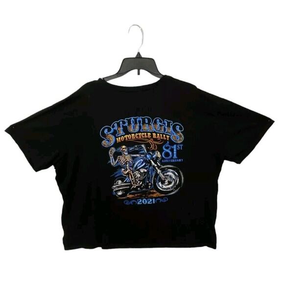 STURGIS 2021 4XL T-SHIRT BLACK SKELETON GRAPHIC TEE XXXXL BIKER HARLEY - Picture 4 of 5